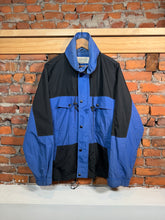 Load image into Gallery viewer, Vintage St Johns Bay Black and Blue Jacket (M)
