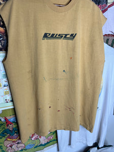 Vintage 90s Rusty Surfboards Cutoff Shirt (2XL)
