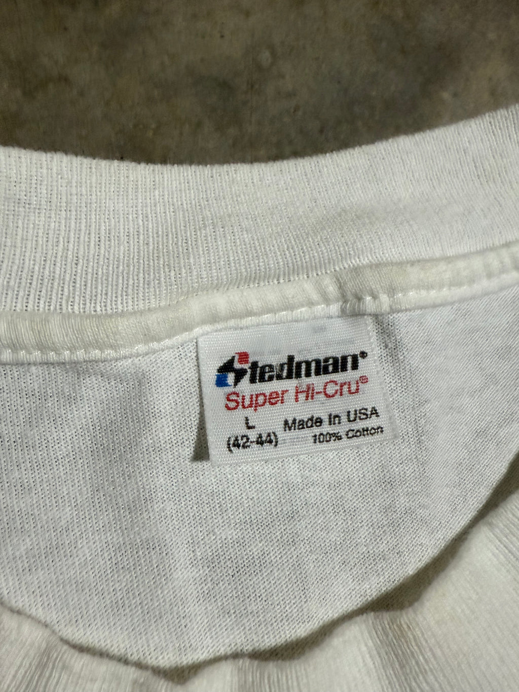 Vintage 1990 Give Em” More Slack Fishing Tee (L)