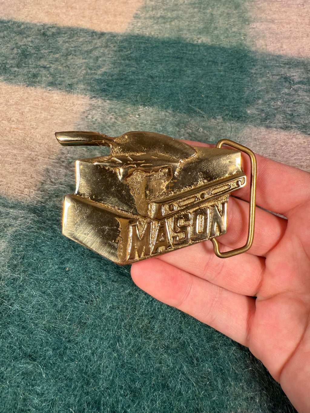 Vintage Stone Mason Belt Buckle