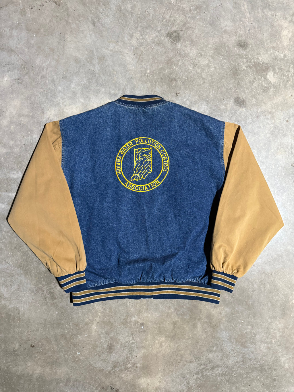 Vintage Indiana Water Pollution Control Jean Jacket (2XL)