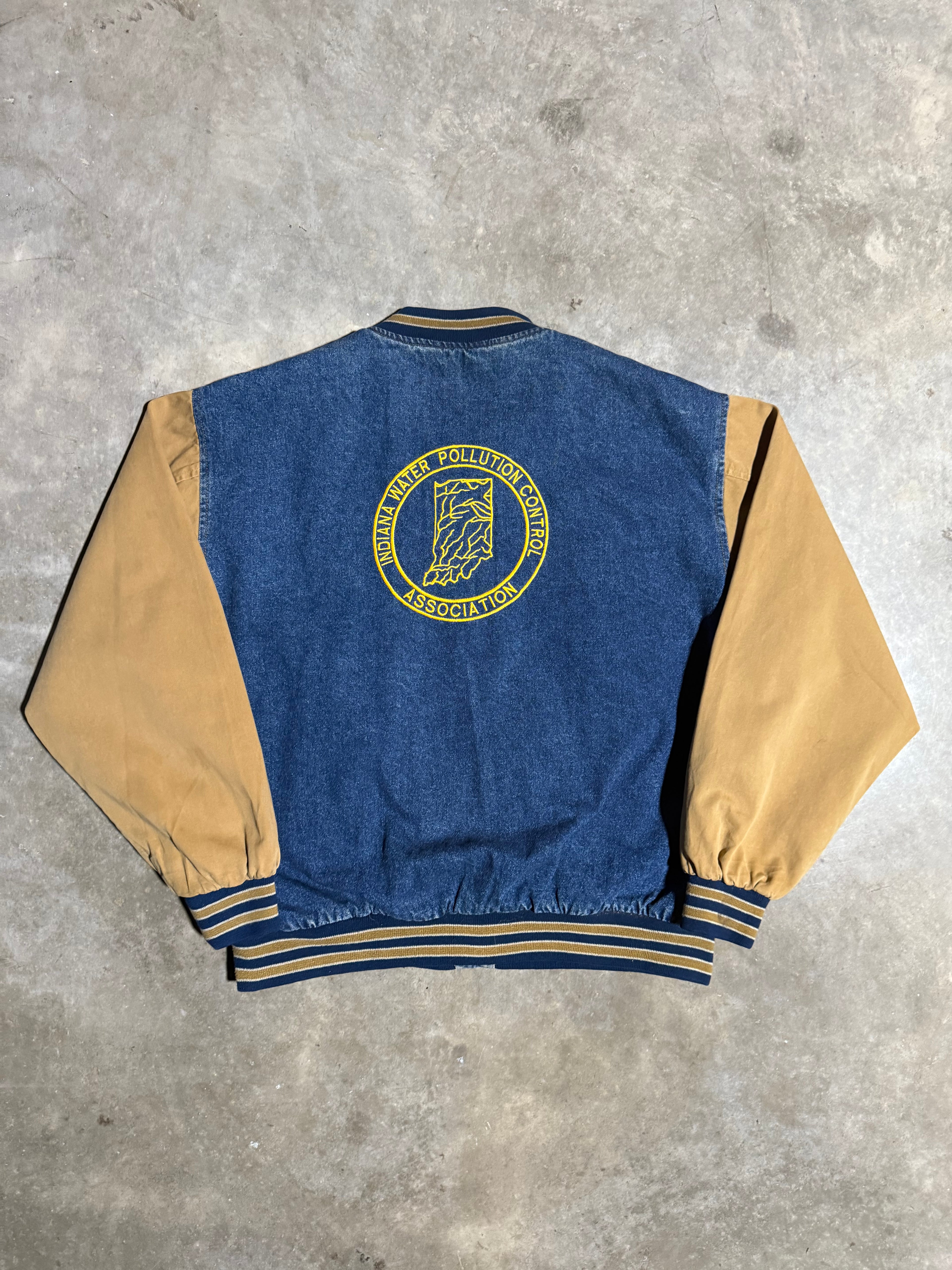 Vintage Indiana Water Pollution Control Jean Jacket (2XL)