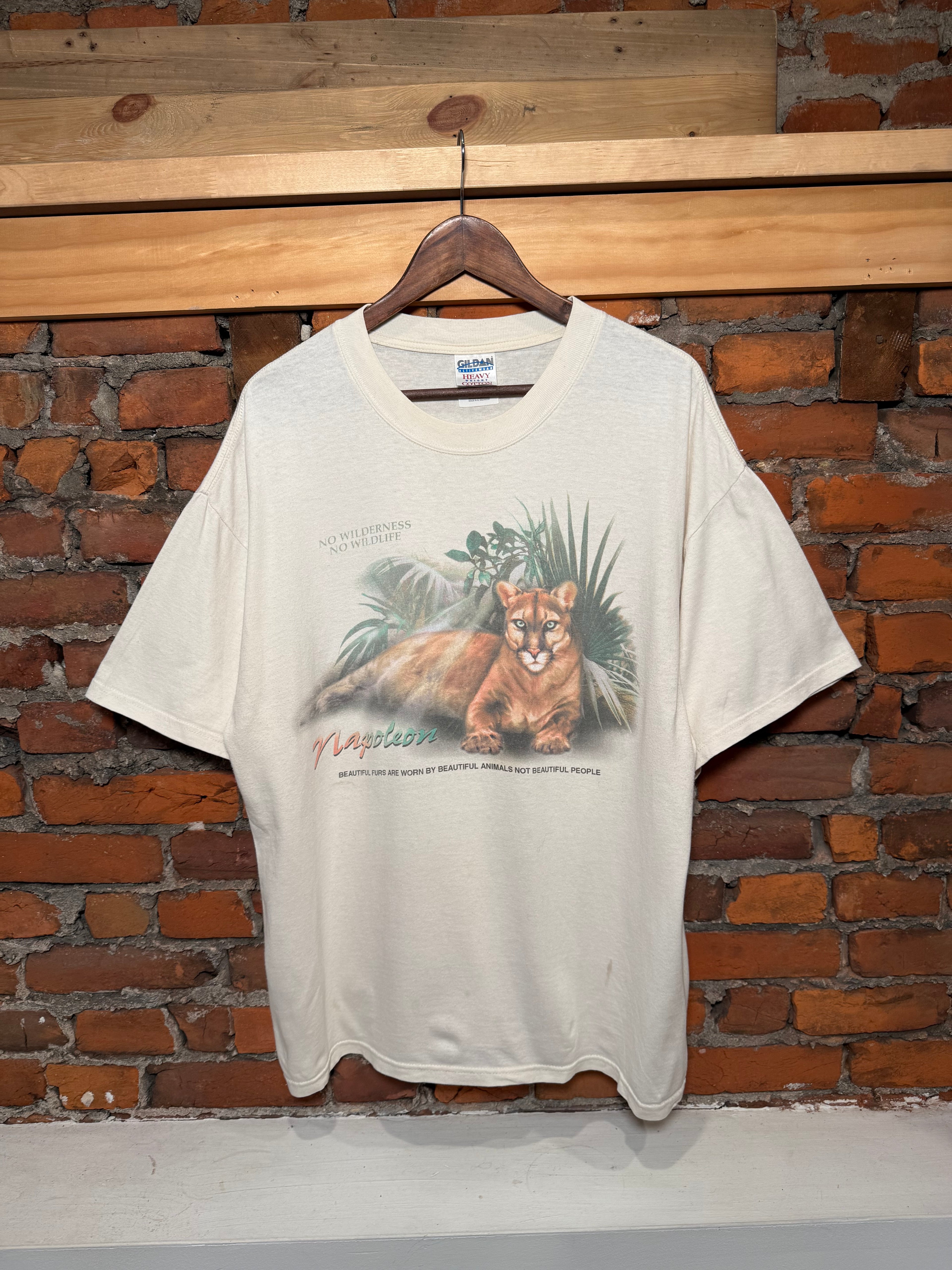 Vintage Late 90s No Wilderness No Wildlife T-Shirt (XL)