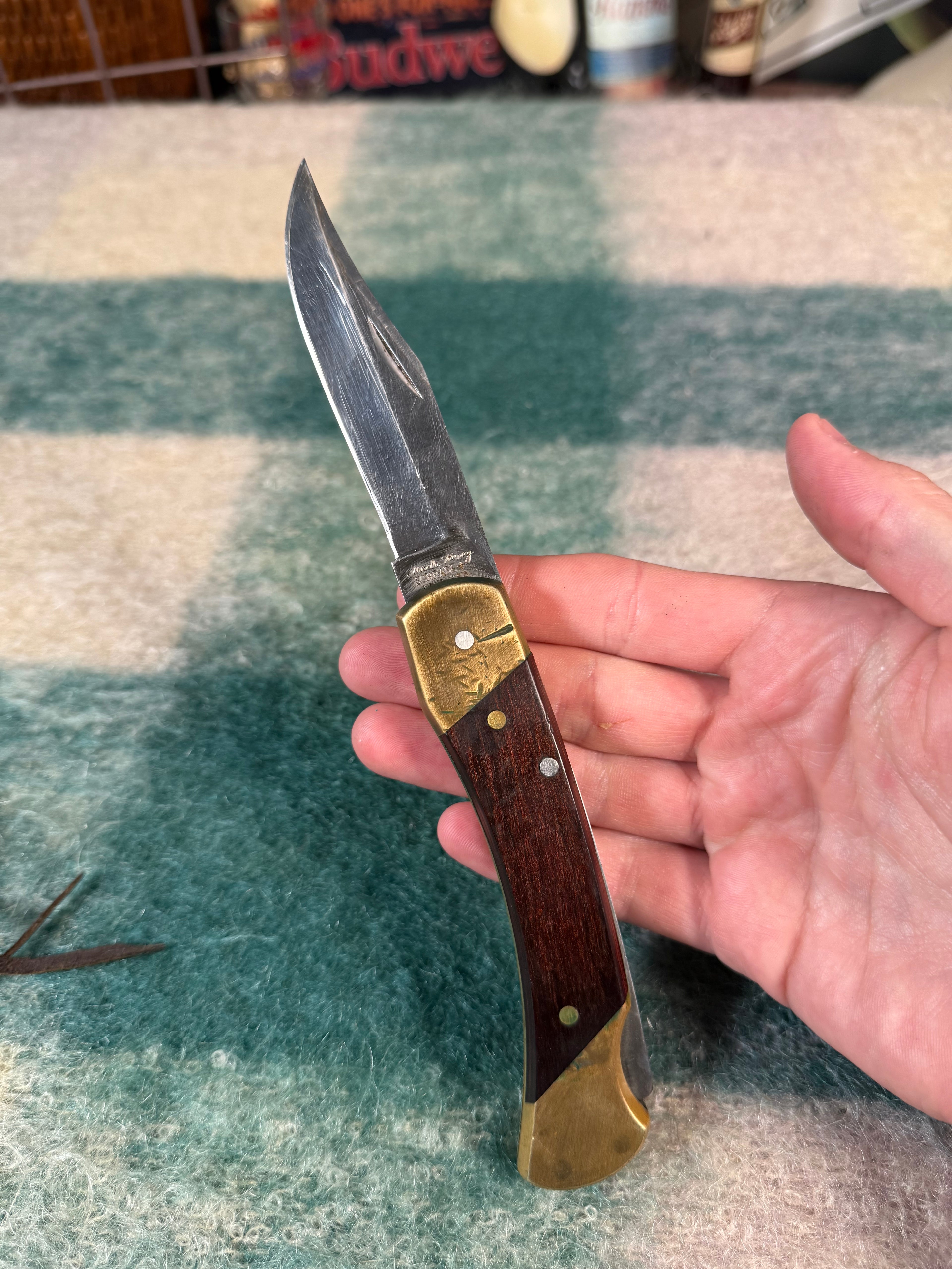 Vintage Harley Davidson Uncle Henry Knife with Leather Case