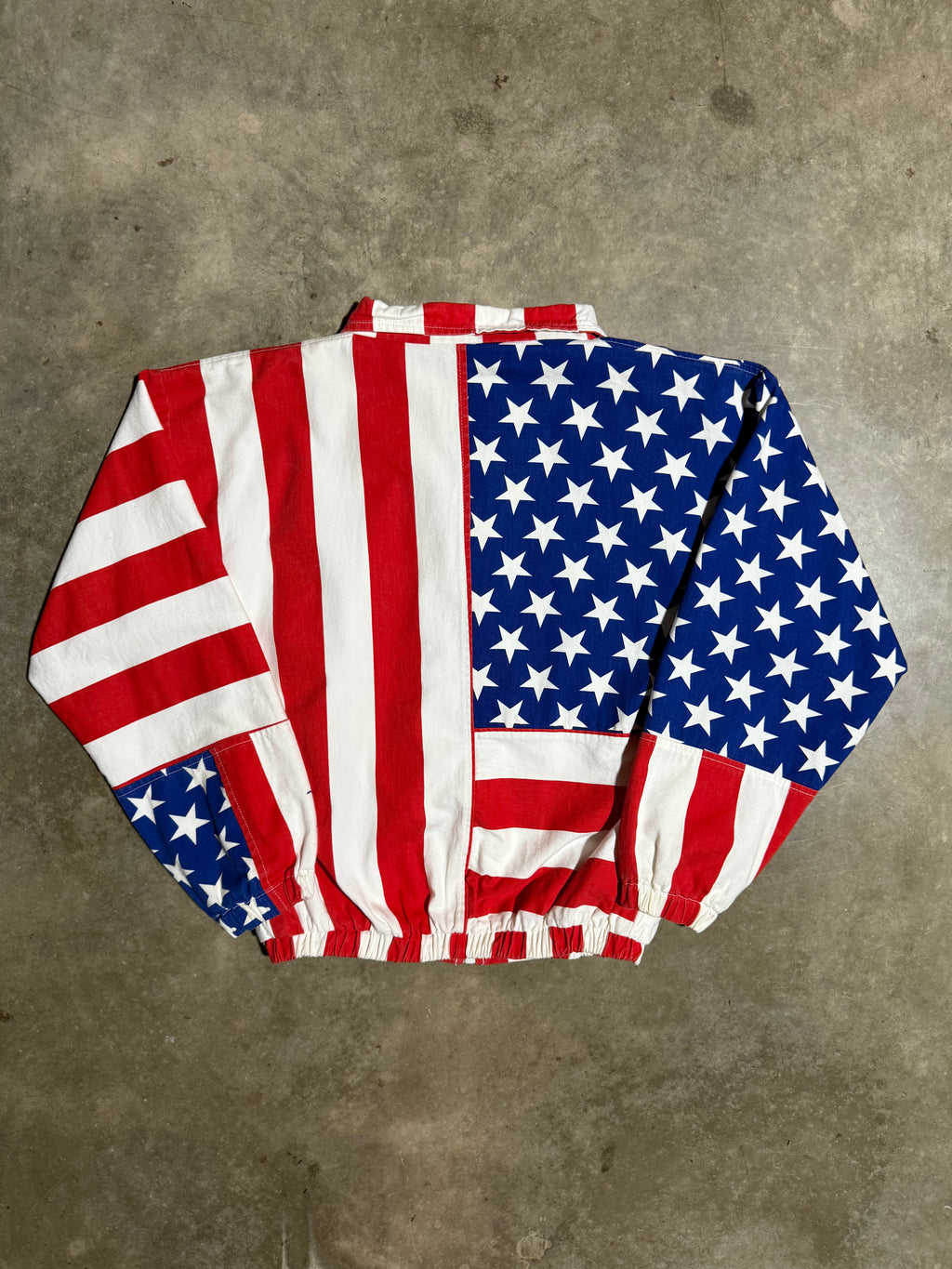 Vintage 90s Anheuser-Busch Beer American Flag Zip Up (M)