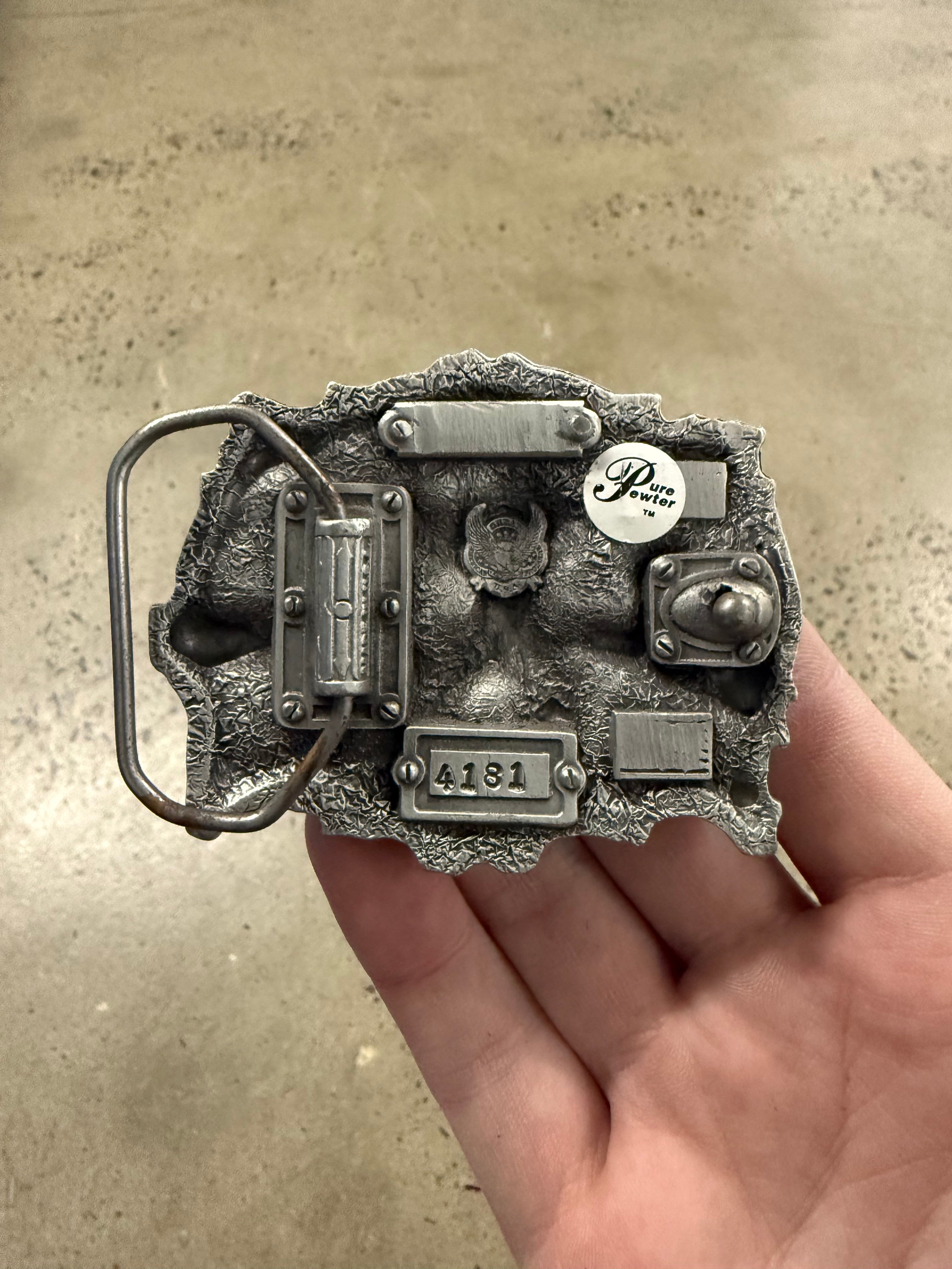 Vintage Id Rather Be Hunting Belt Buckle