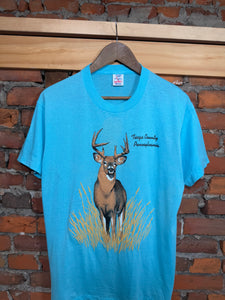 Vintage Puffy Print Deer Shirt (M/L)