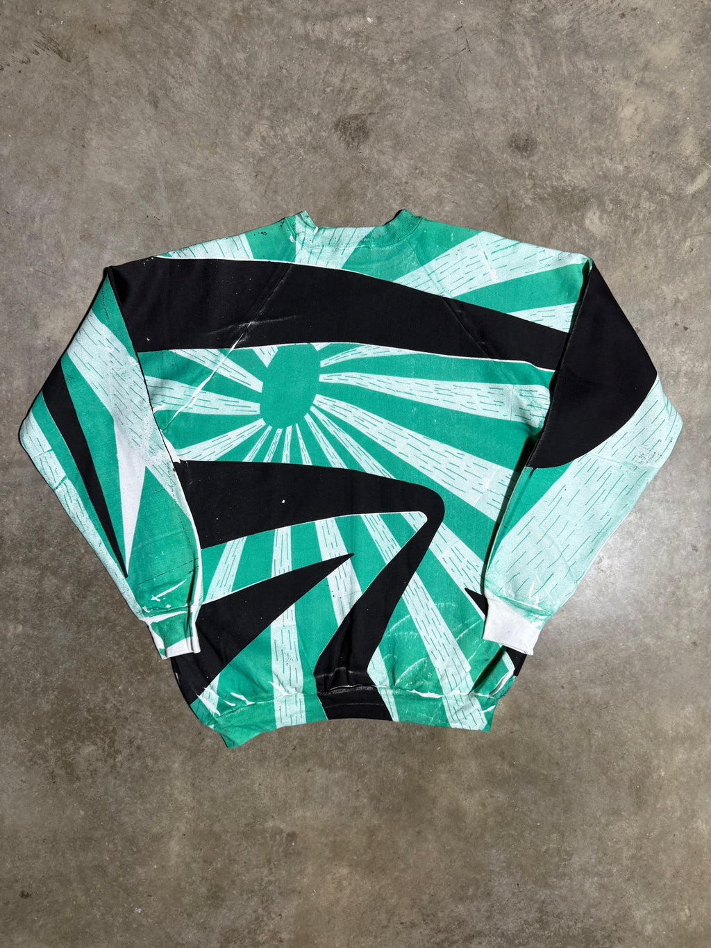Vintage Sunrise All Over Print Sweatshirt (L)