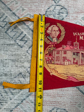 Load image into Gallery viewer, Vintage 50s/60s Washington’s Mansion Mt Vernon Pennant (29inch)
