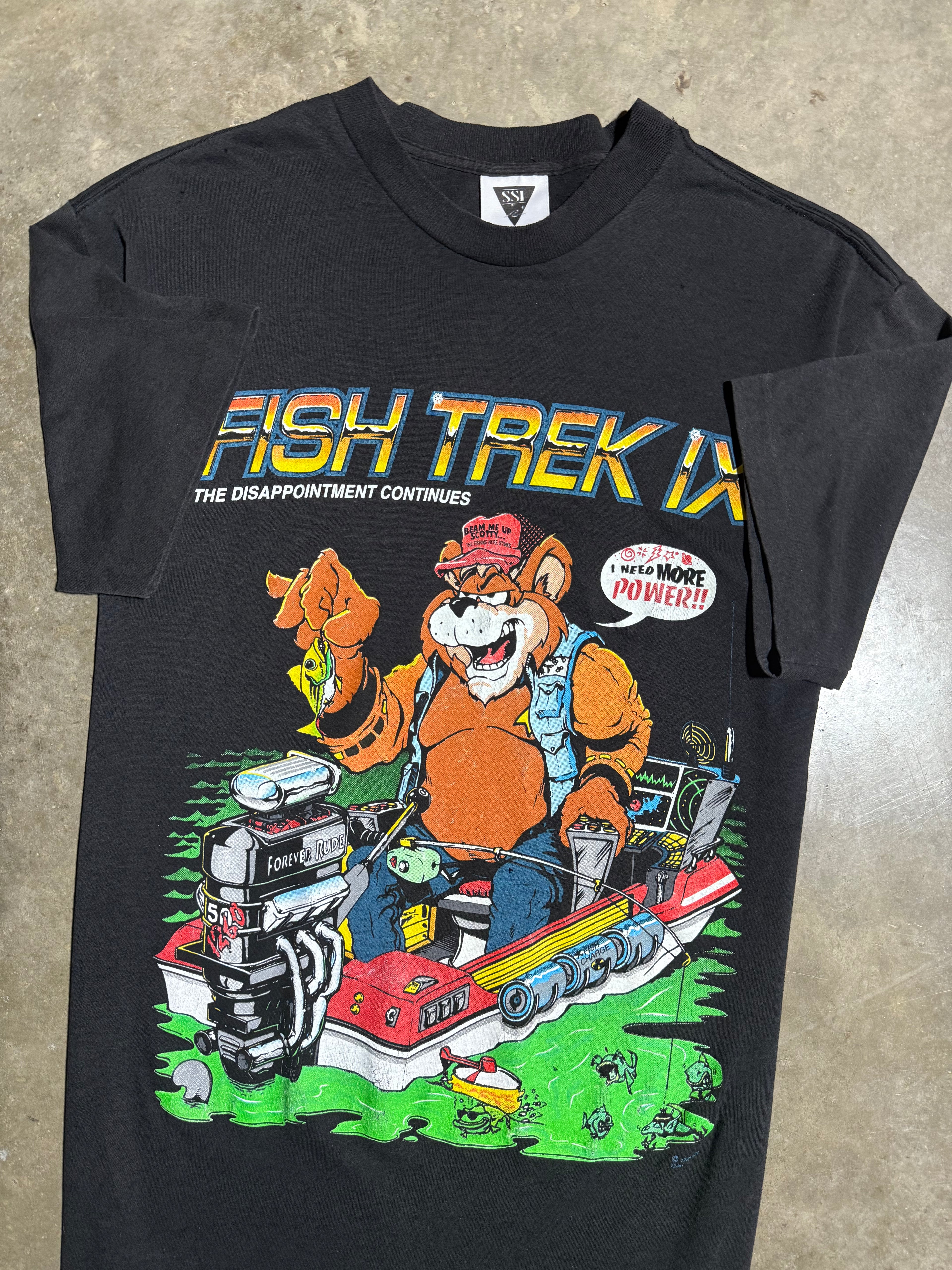 Vintage 1989 Fish Trek IX Fishing Tee (M)