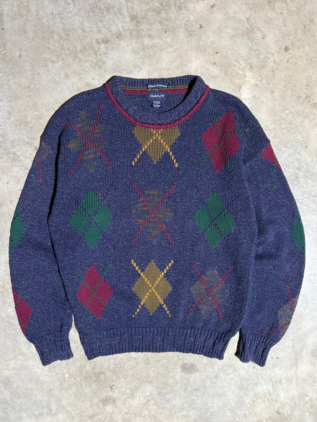 Vintage Argyle Gant Sweater (L)