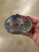 Load image into Gallery viewer, Vintage 2003 American Firefighter Belt Buckle
