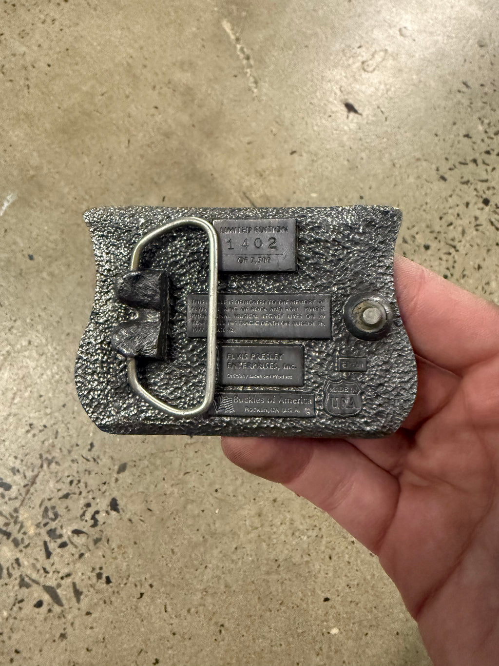 Vintage Elvis Belt Buckle