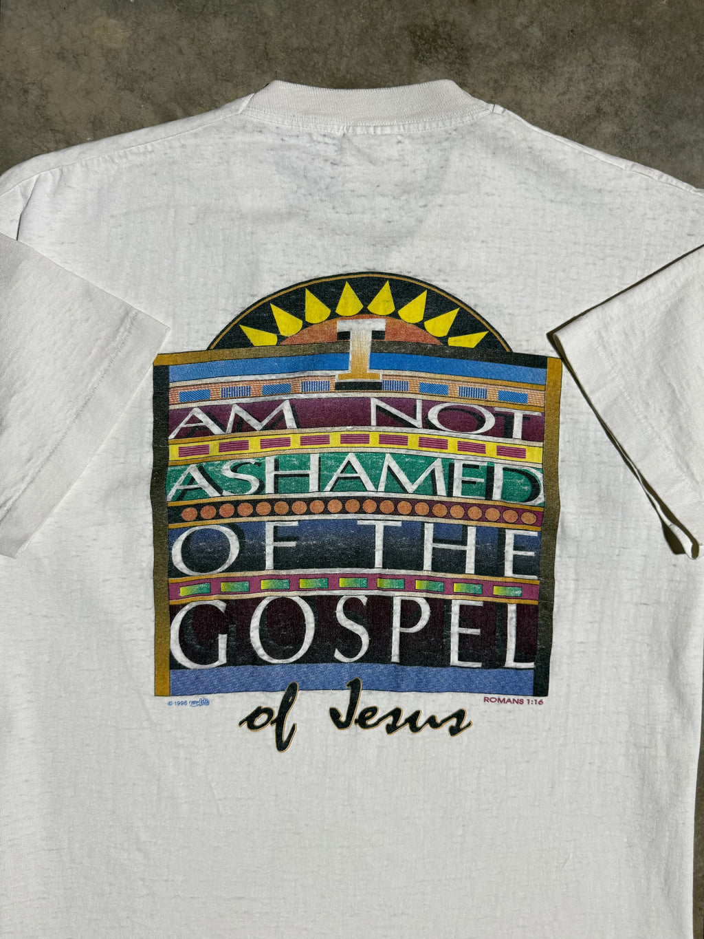 Vintage 1996 Not Ashamed Jesus T-Shirt (L)