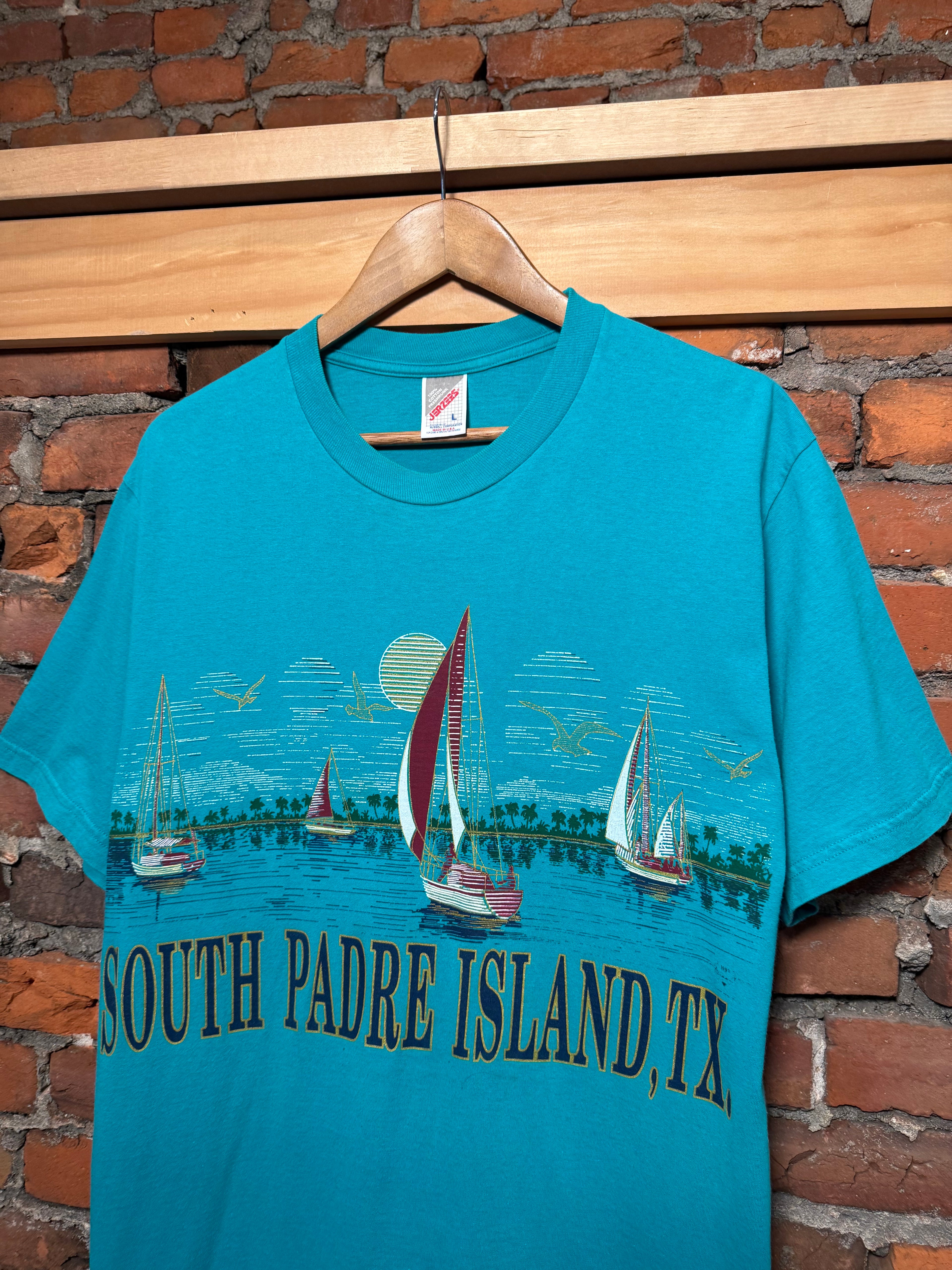 Vintage 90s South Padre Island Double Sided Tee (L)
