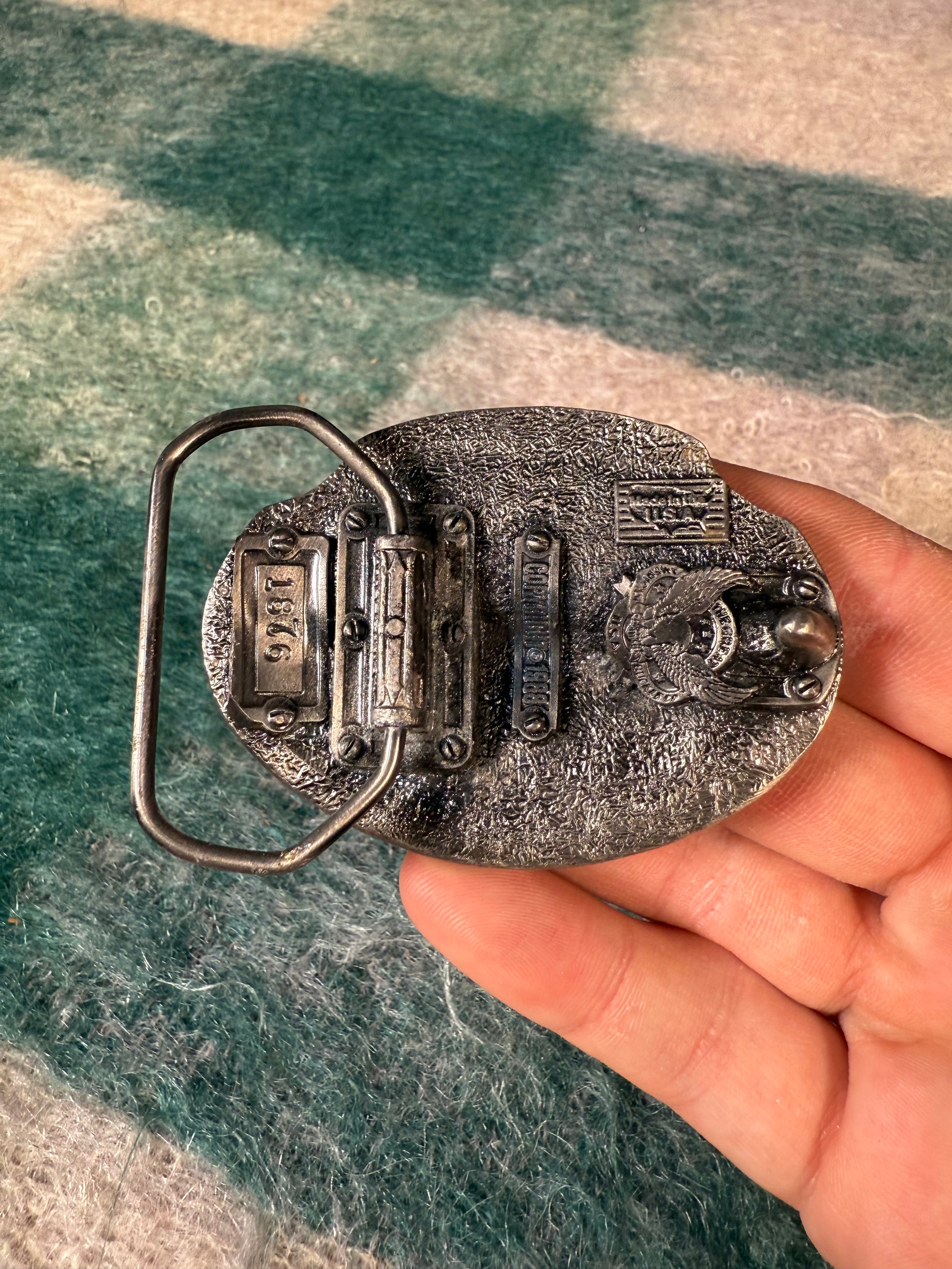 Vintage Multicolor Catfish Belt Buckle
