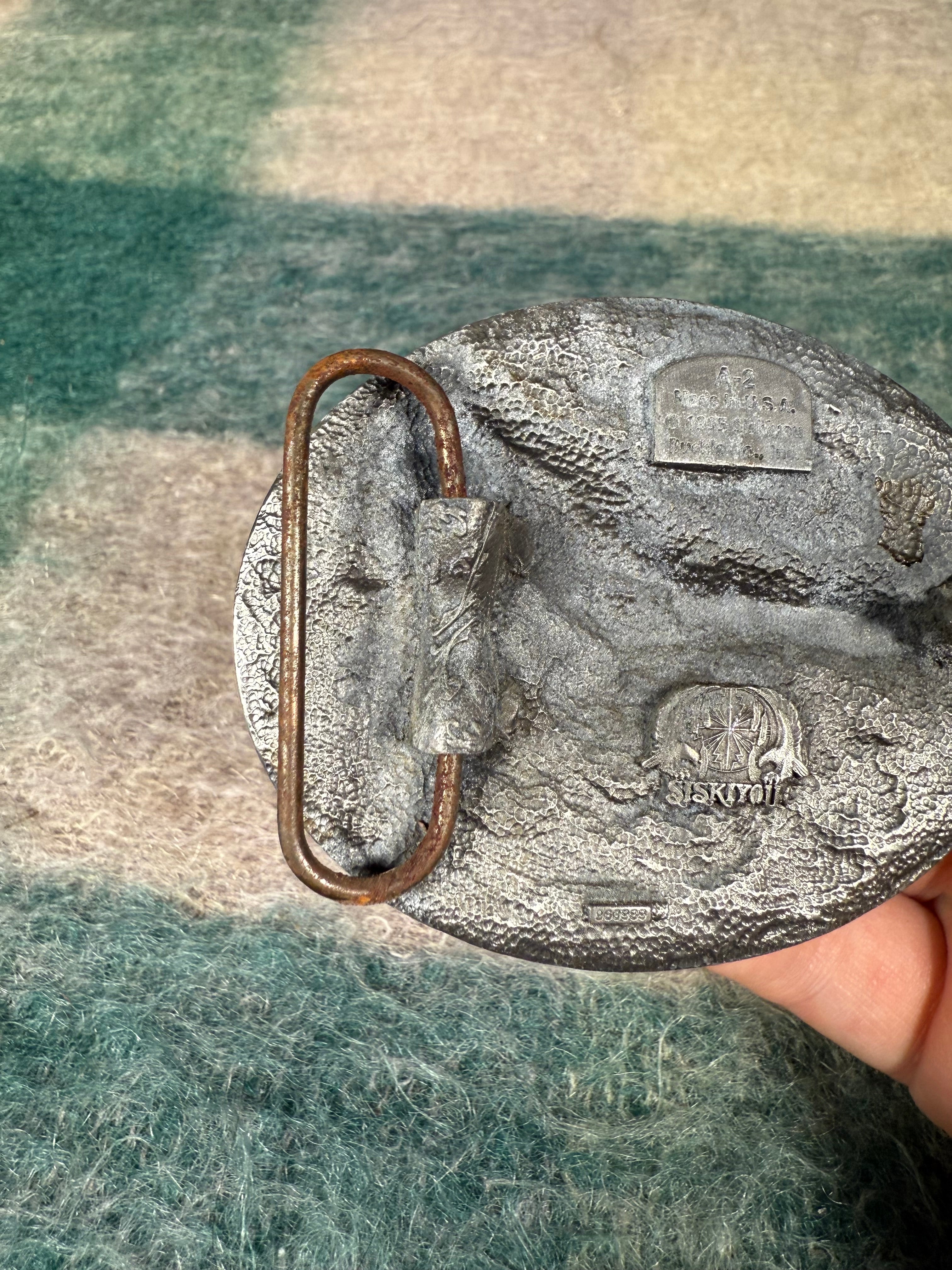 Vintage Eagle with Feather Belt Buckle
