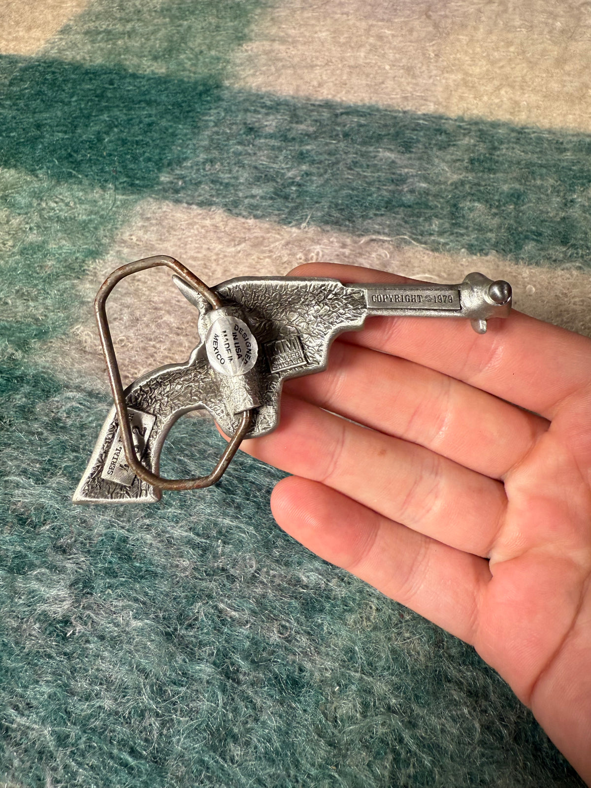 Vintage Revolver No Color Belt Buckle