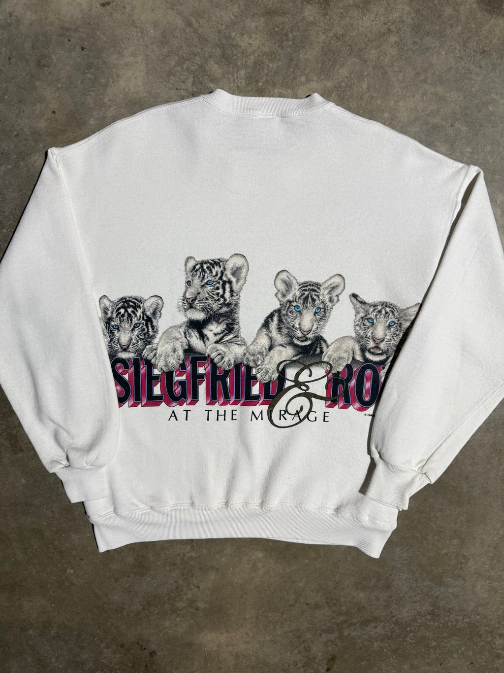 Vintage Siegfried and Roy Double Sided Tiger Crewneck (XL)