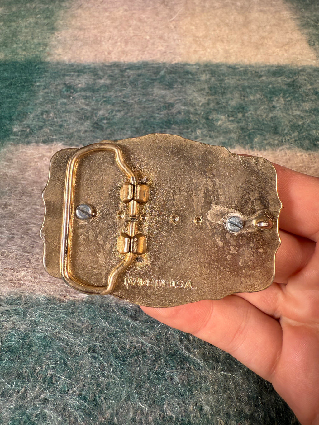 Vintage Jesus Picture Belt Buckle