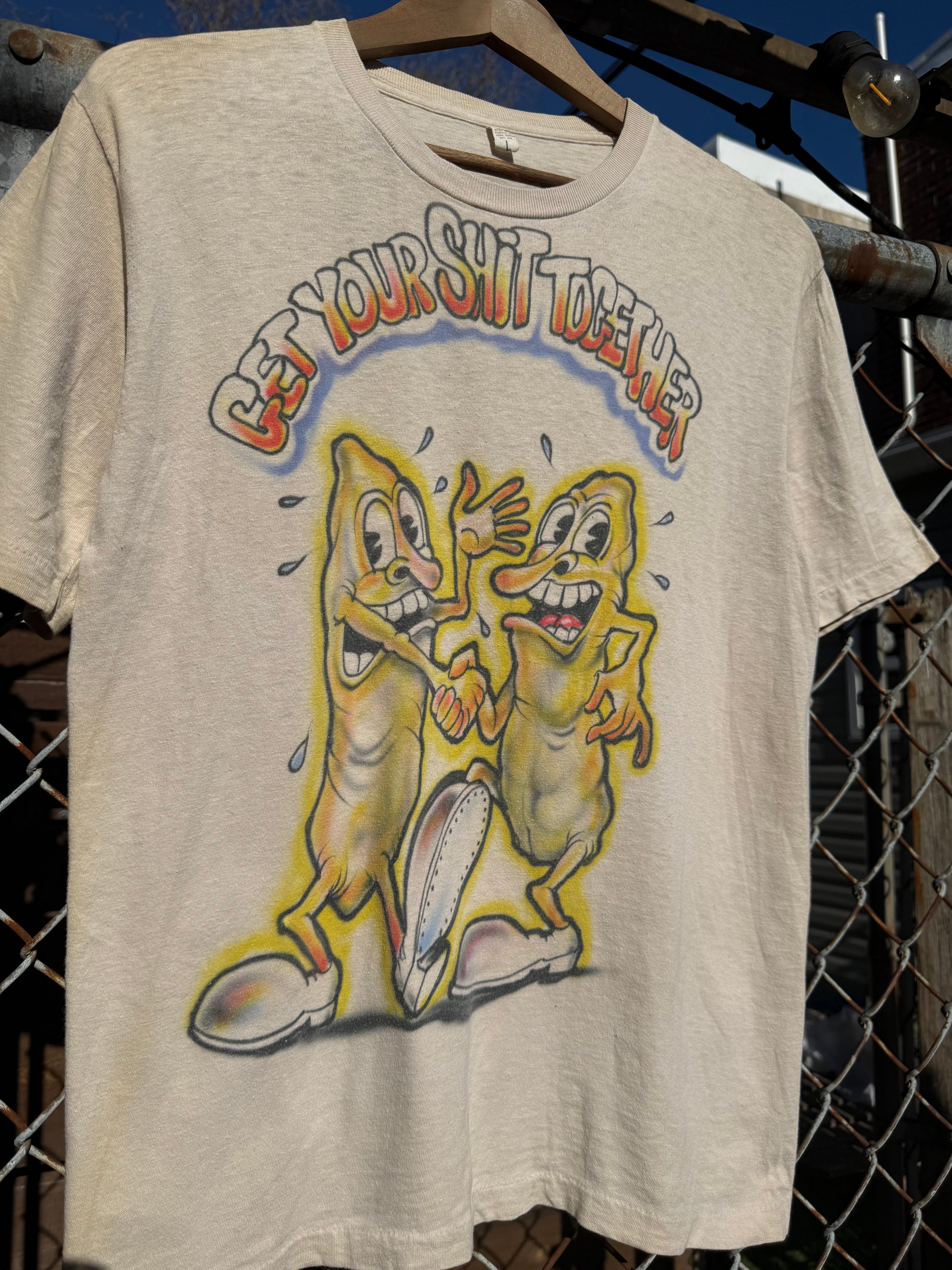 Vintage 70s Airbrushed Get Your Shit Together Tee (M)