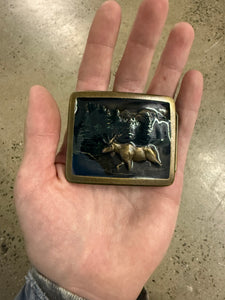 Vintage 1976 Moose Belt Buckle