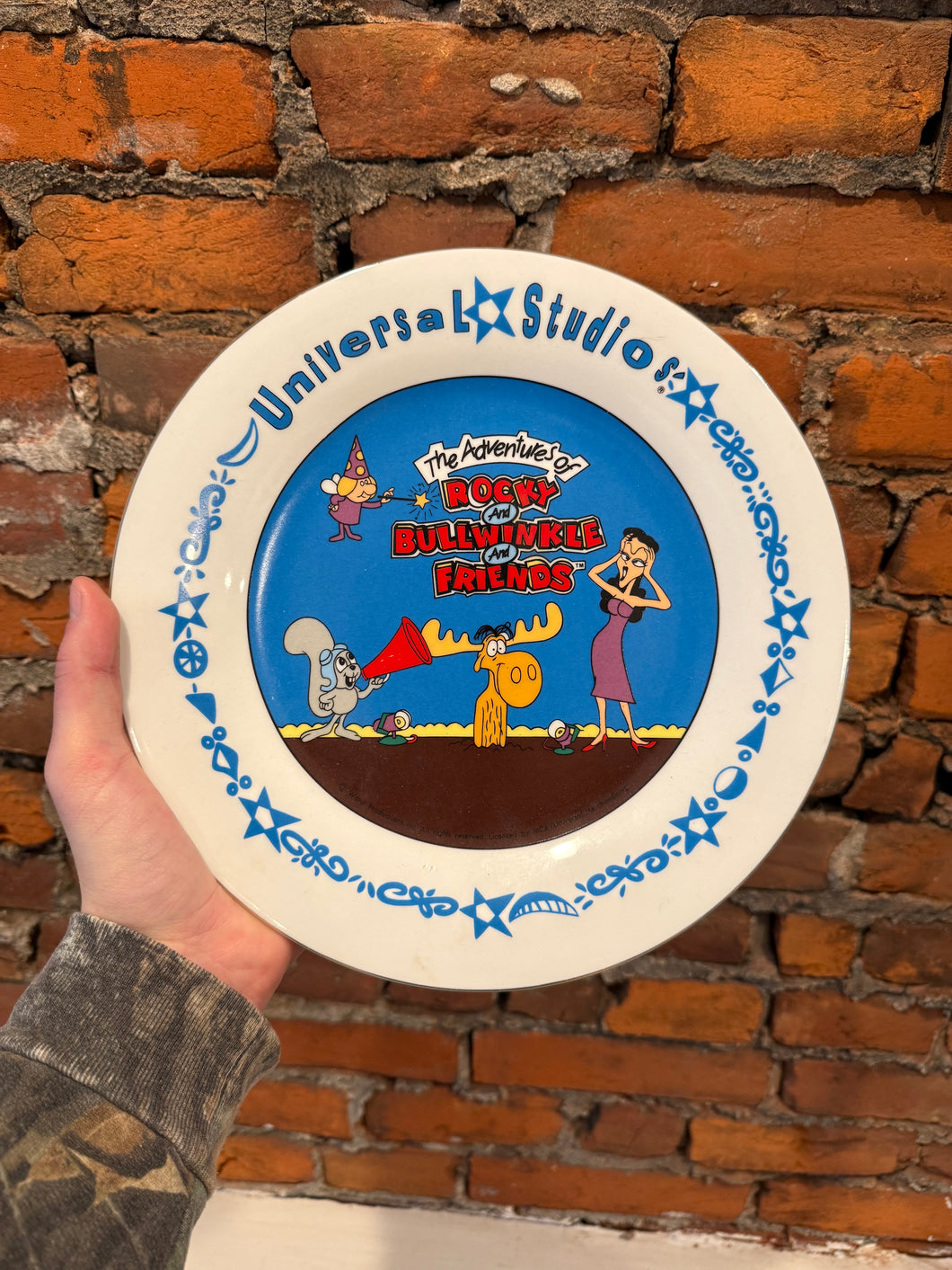 Vintage Rocky and Bullwinkle Universal Studios Decorative Plate