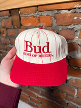 Load image into Gallery viewer, Vintage Budweiser Red Stripe SnapBack Hat
