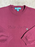 Vintage Bigs Dogs Maroon Embroidered Crewneck (XL)
