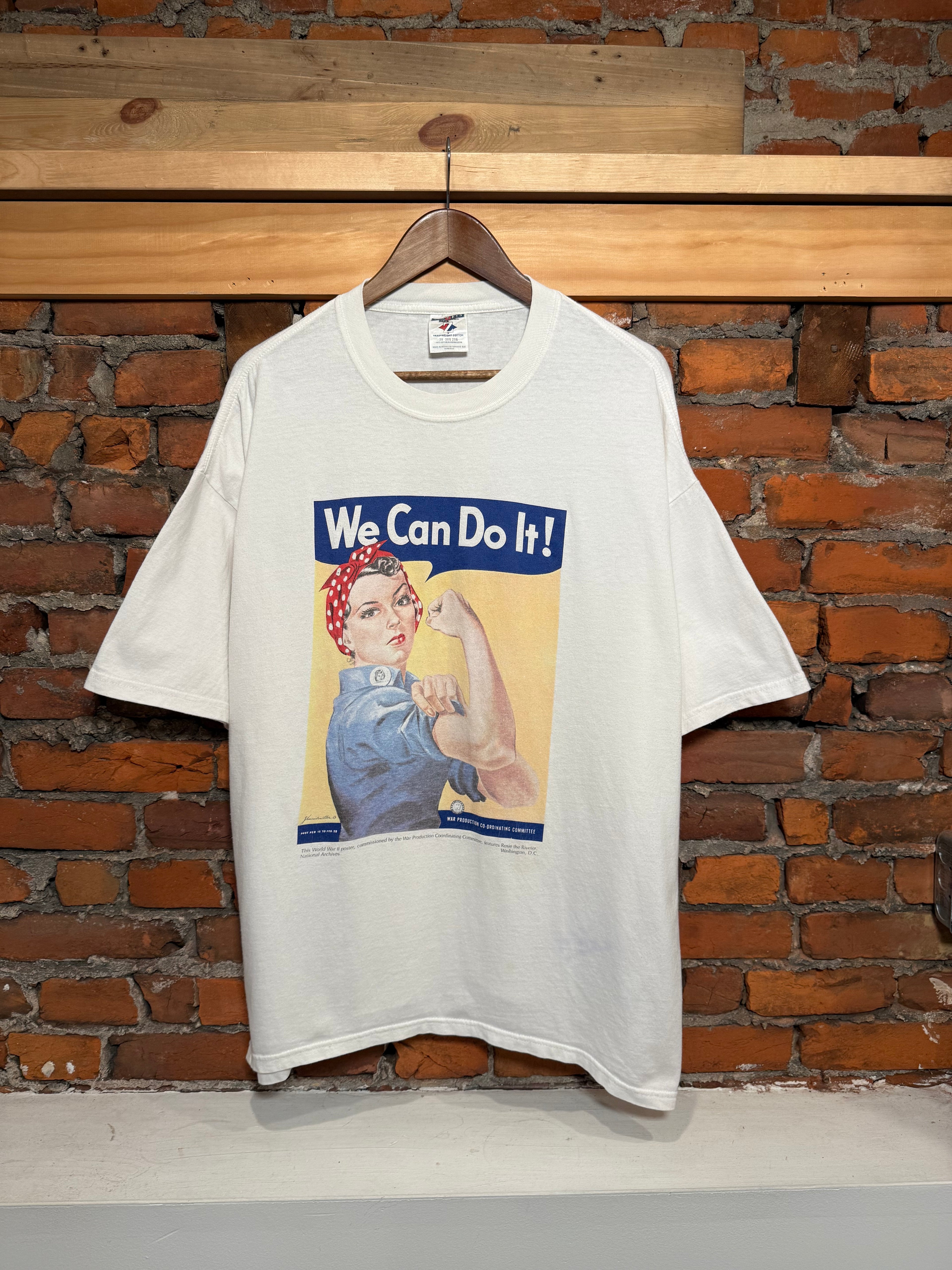 Vintage Rosie The Riveter We Can Do It T-Shirt (2XL)
