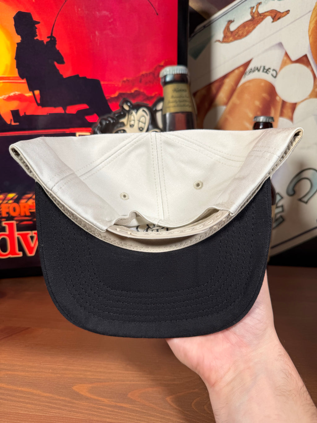 Vintage Golden Harvest Seed Black and White Snapback Hat