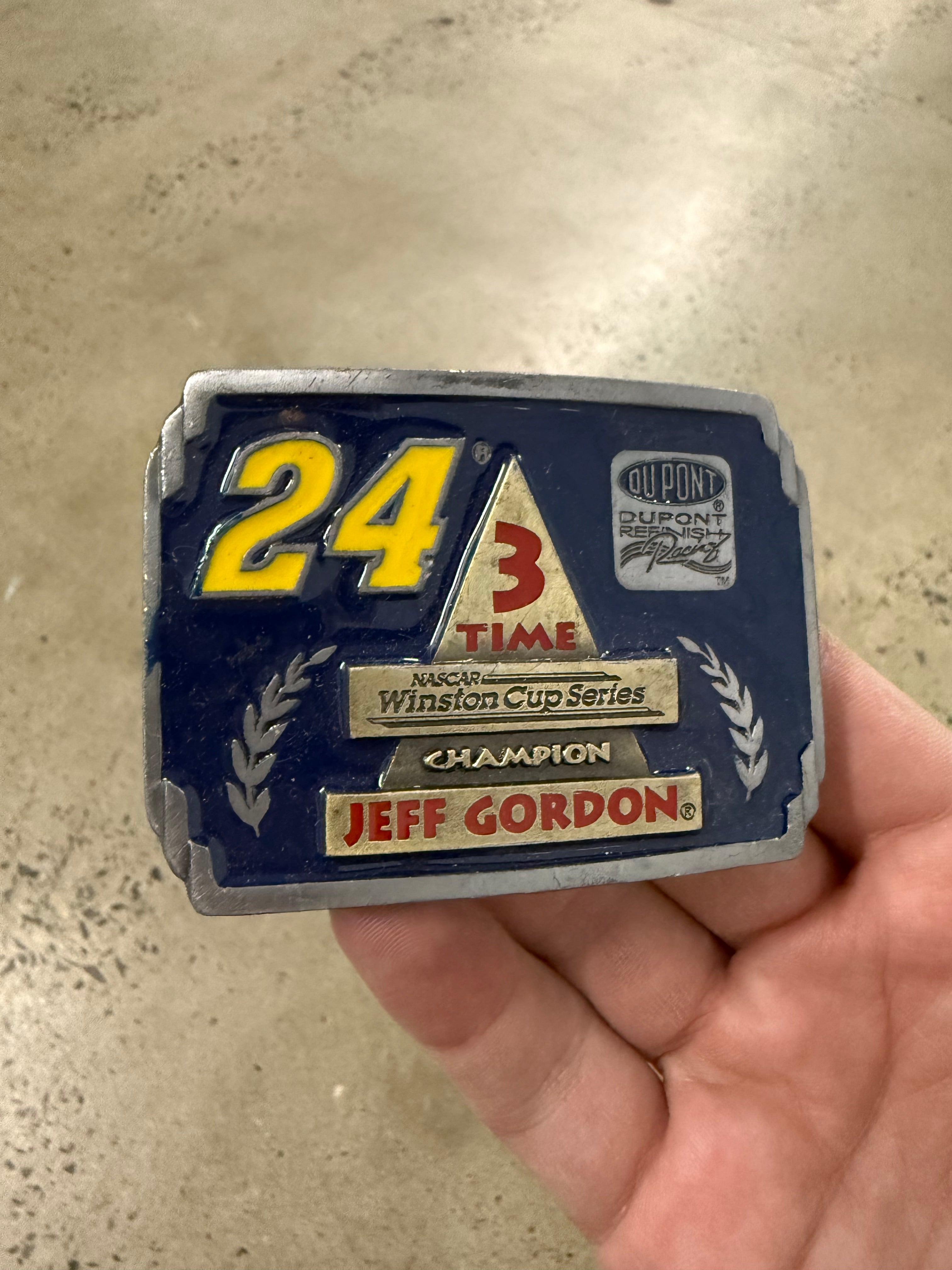 Vintage Jeff Gordon 3 Time Winston Cup Champion Belt Buckle