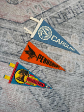 Load image into Gallery viewer, Lot of 3 Vintage Pennants - Carolina, Pennsbury and Philadelphia
