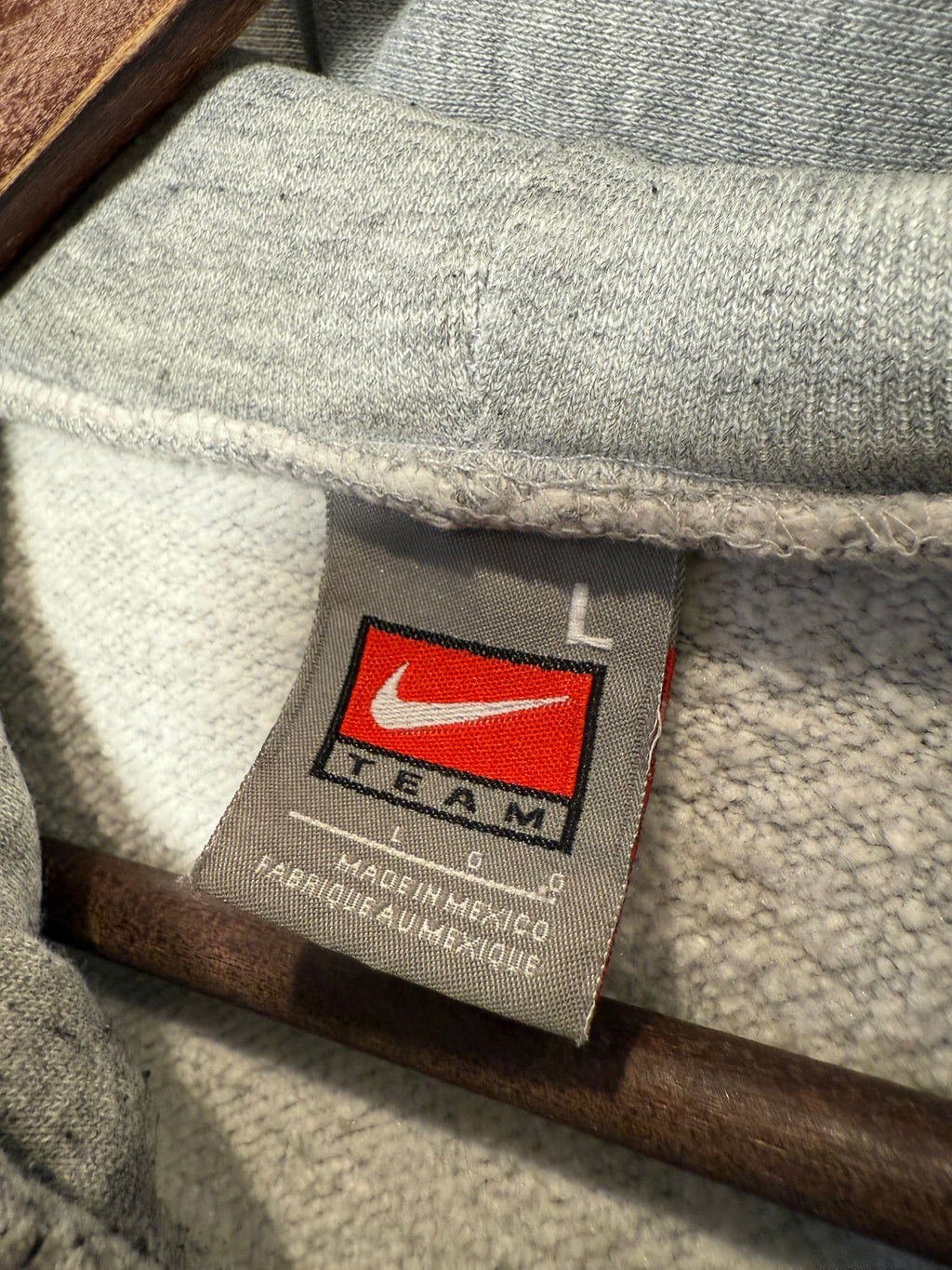 Vintage Early 2000s Nike Grey Hoodie (L)