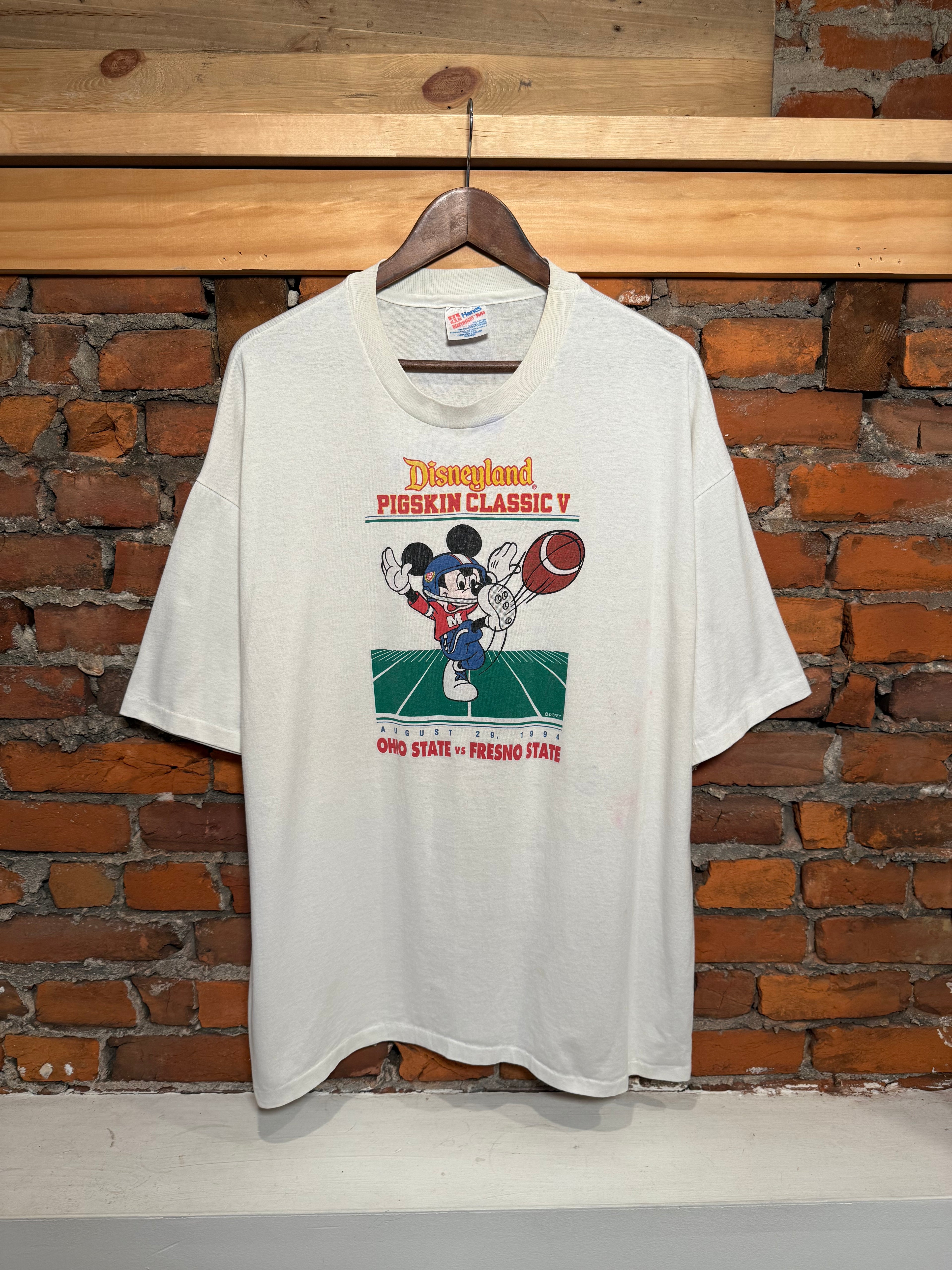 Vintage 1994 Disneyland Pigskin Classic OSU Vs Fresno Football Game Tee (2XL)
