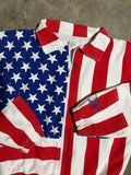 Vintage 90s Anheuser-Busch Beer American Flag Zip Up (M)
