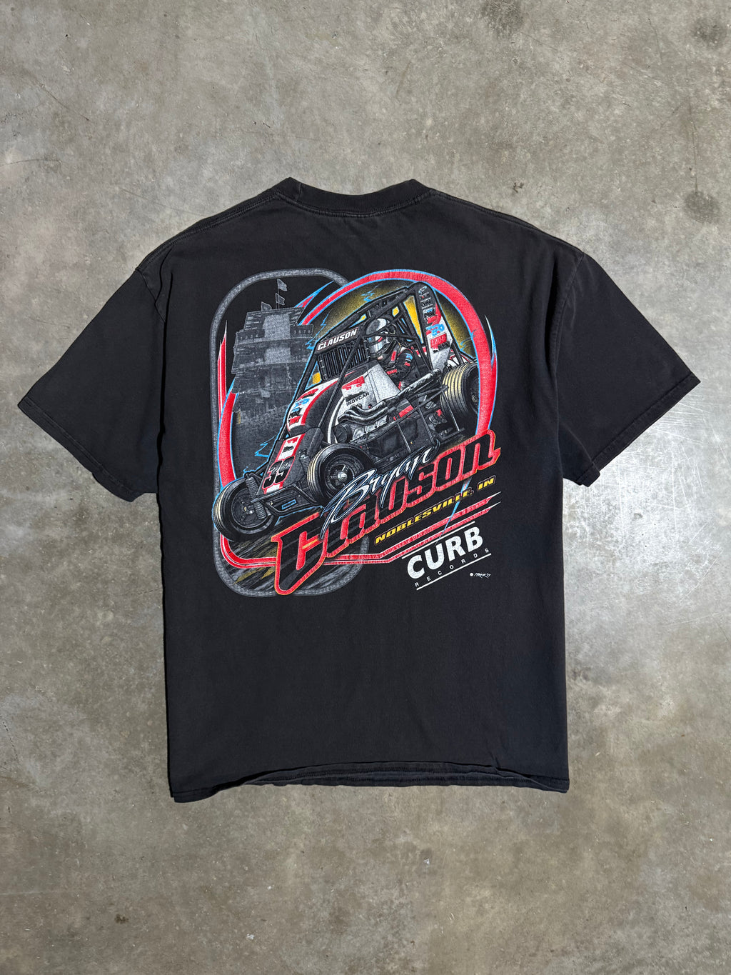 2000s Curb Records Sprint Car Double Sided Shirt (XL)