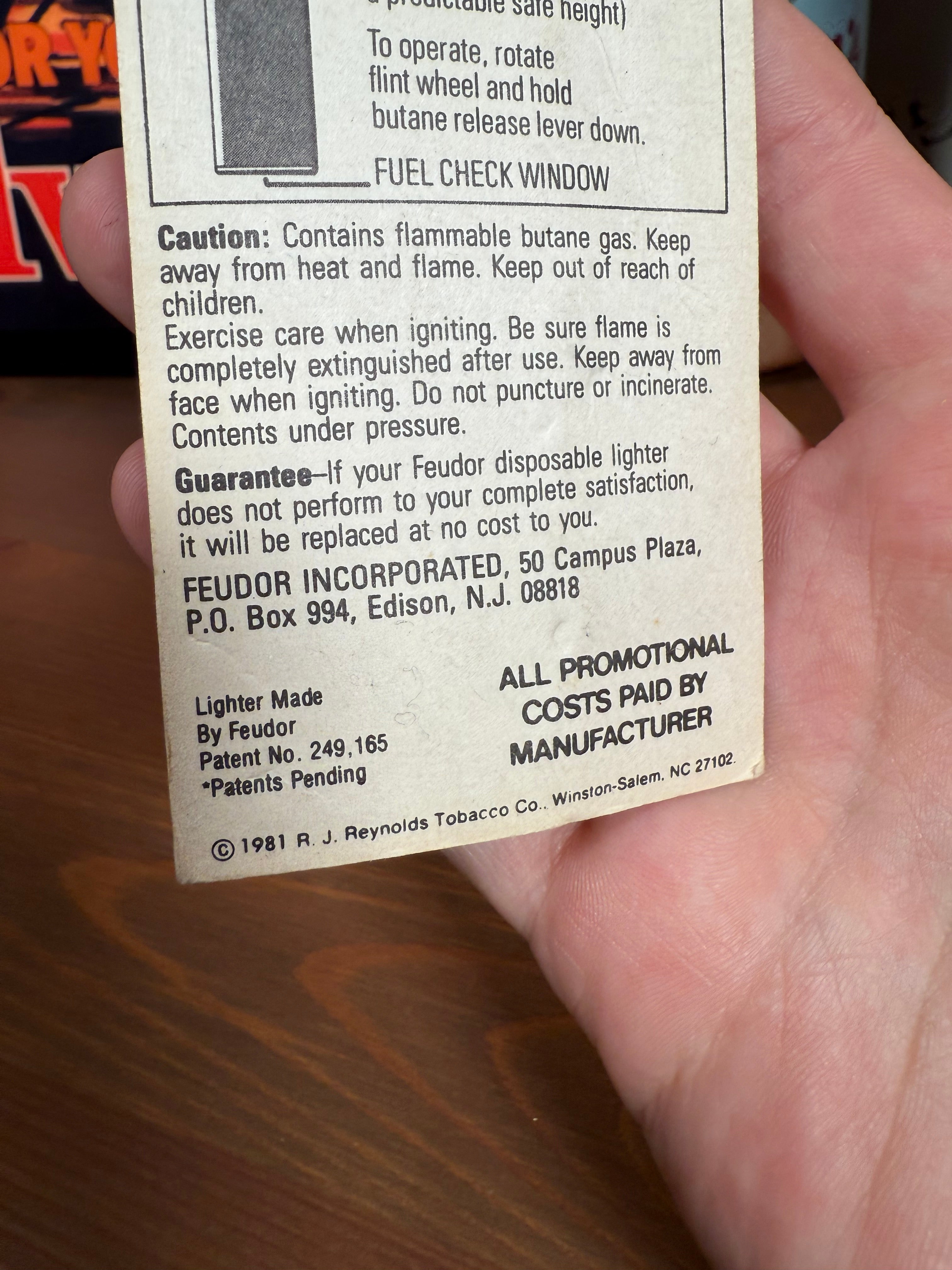 Vintage 1981 Camel Cigarettes Unopened Lighter