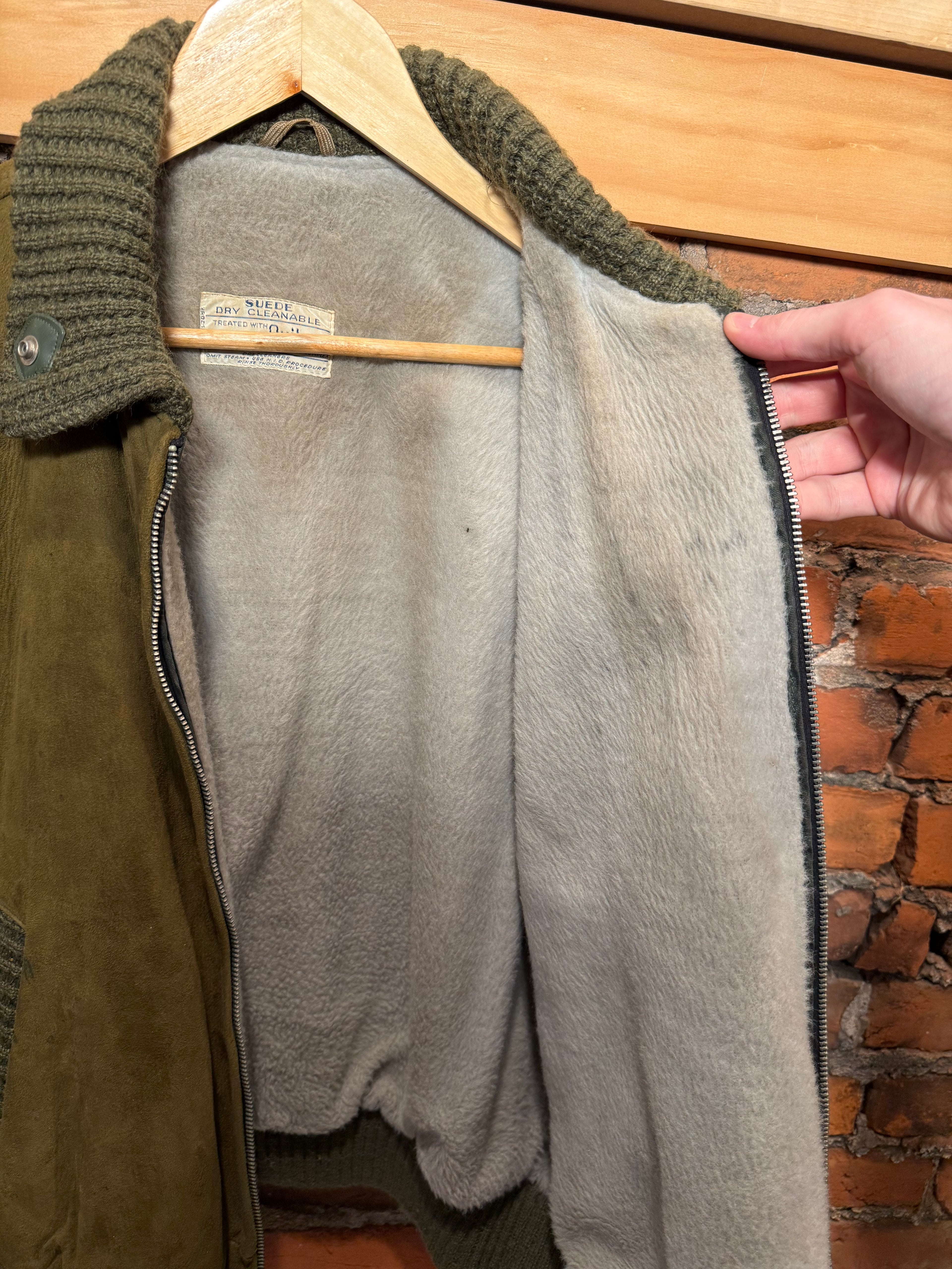 Vintage 1950s Suede DuPont Quilon Jacket (M)