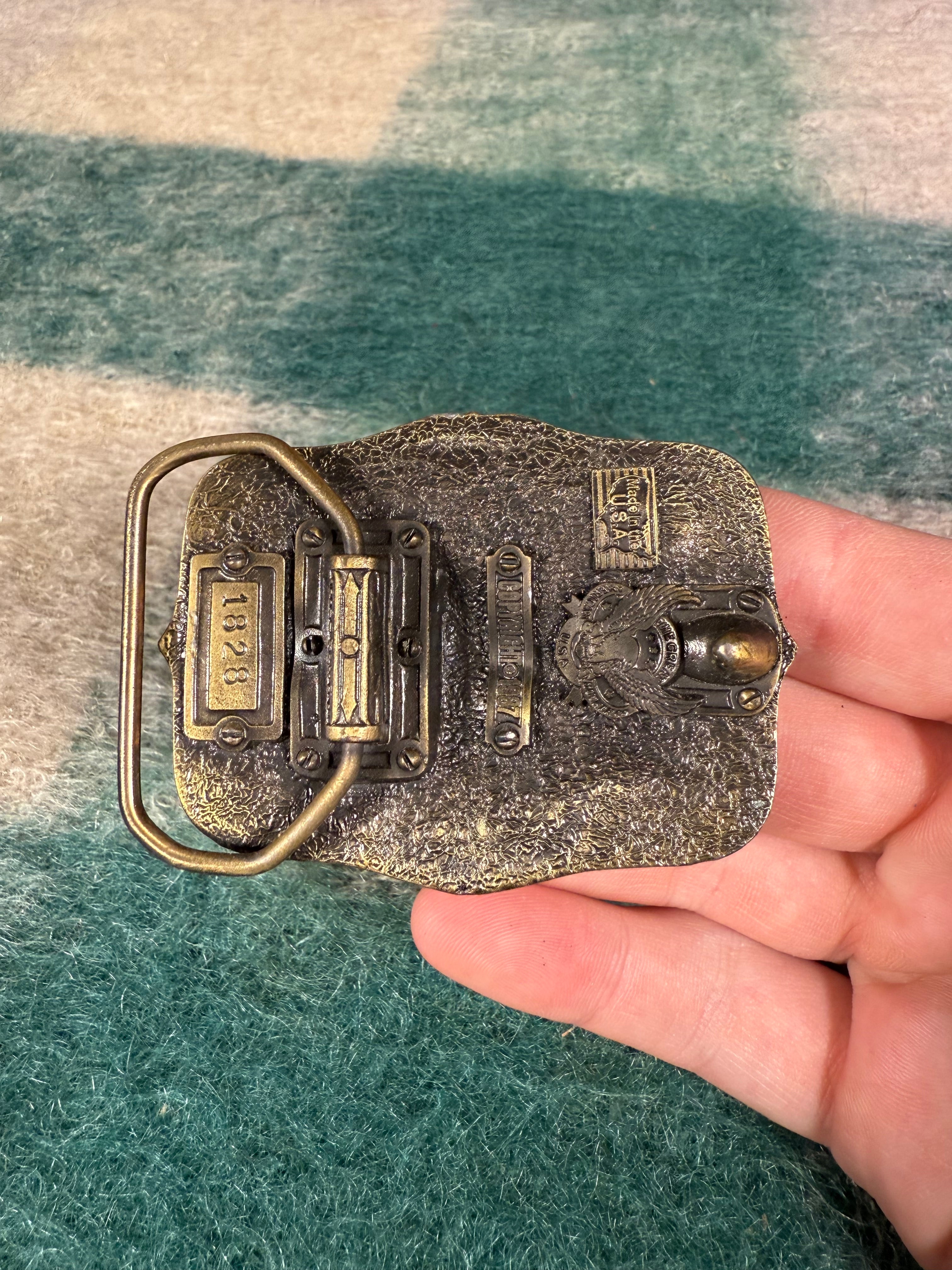 Vintage Pheasants on the Farm Belt Buckle