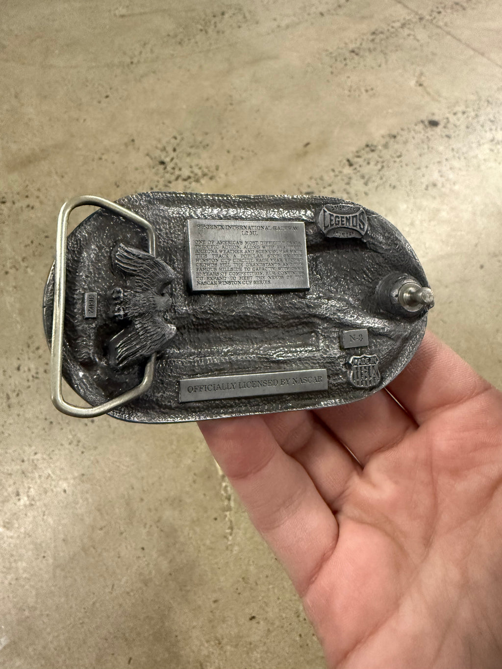 Vintage Phoenix International Raceway Nascar Belt Buckle