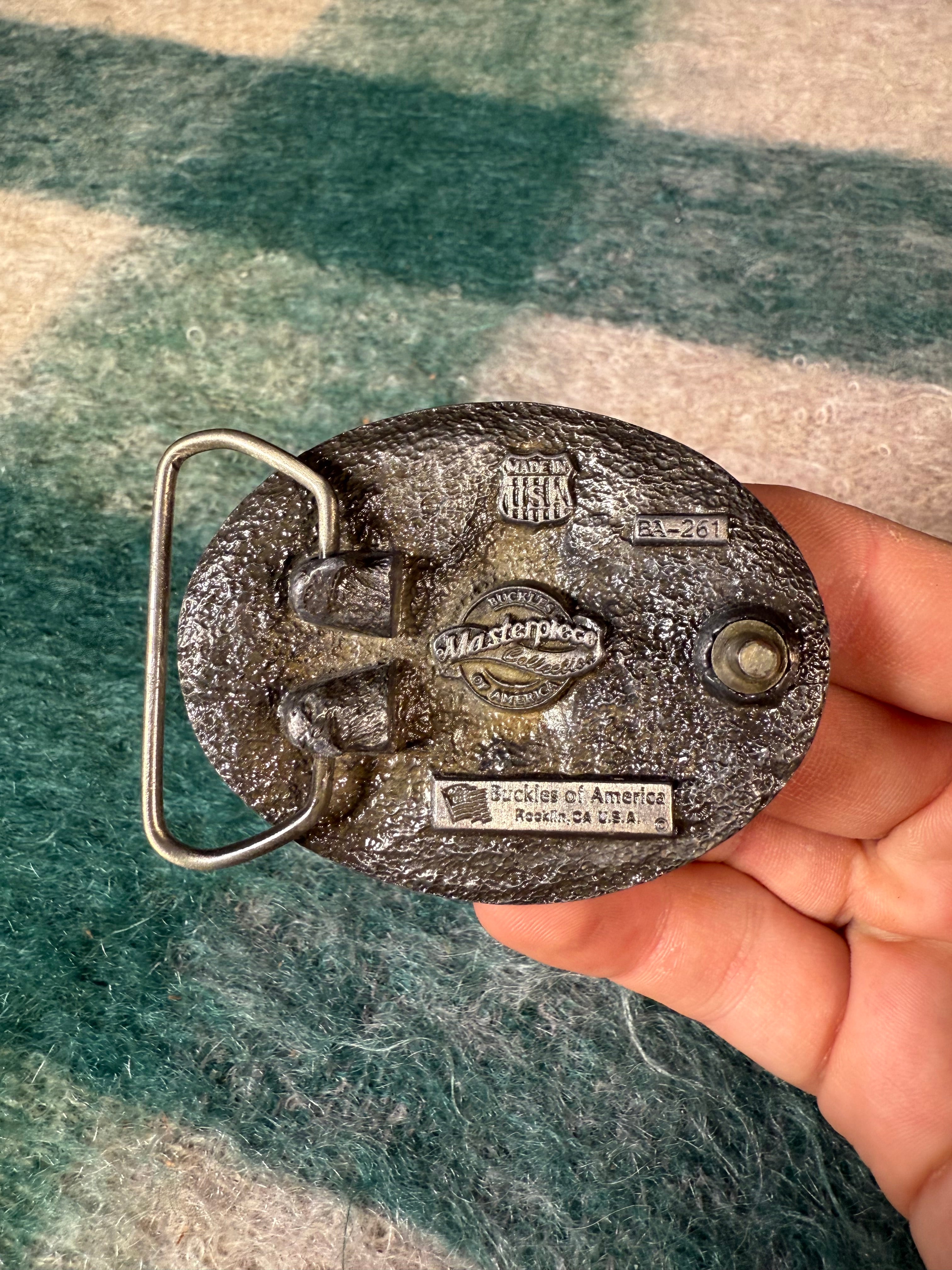 Vintage Multicolor Bear Belt Buckle