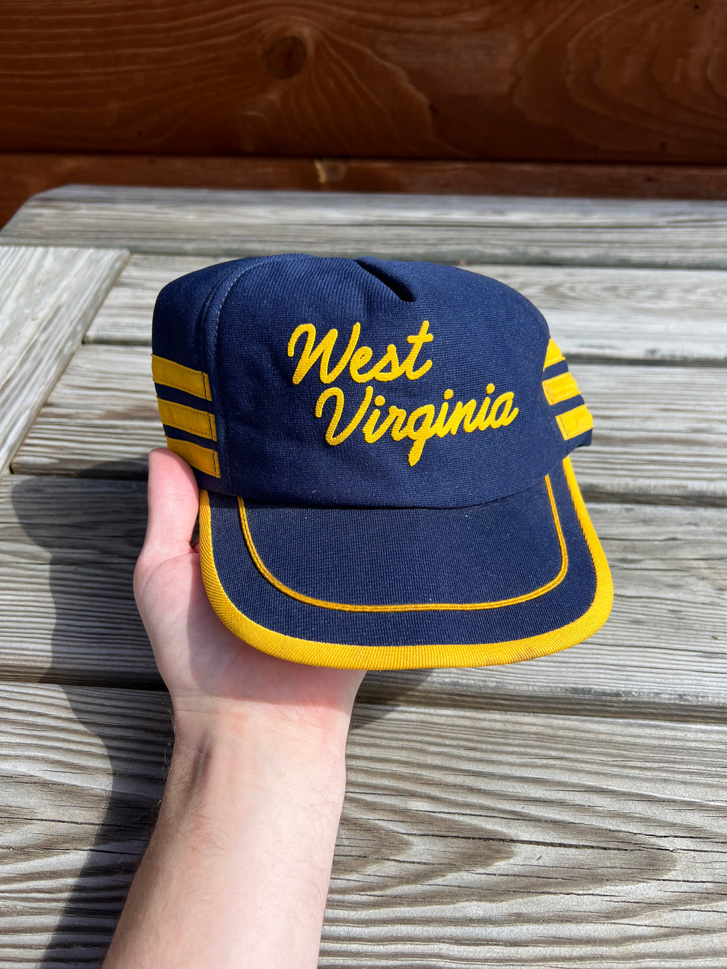 Vintage West Virginia 3 Stripe Hat