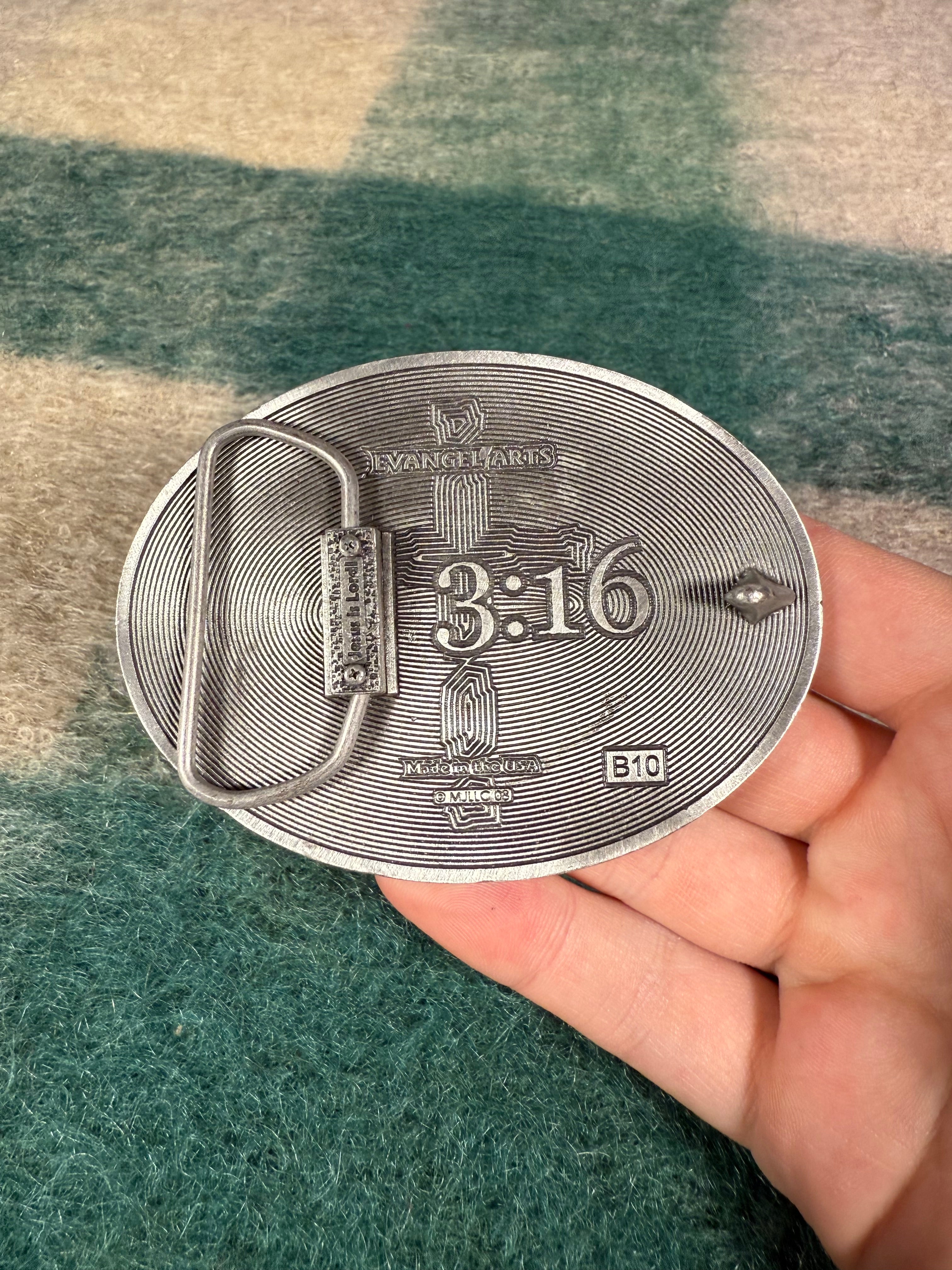 2000s No Color Cross Belt Buckle