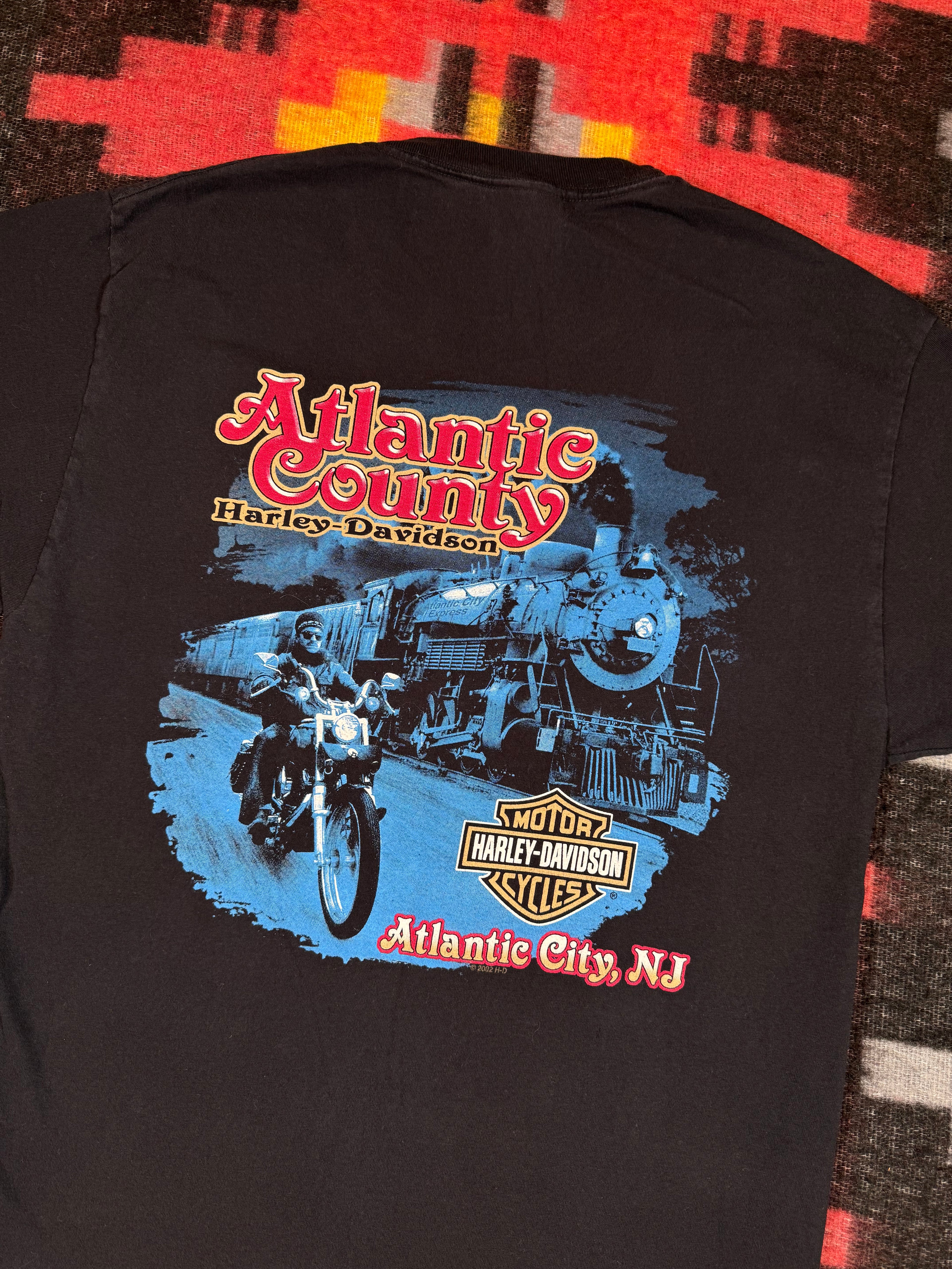 2002 I Got My Harley In Atlantic City Shirt (L)