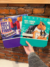 Load image into Gallery viewer, Lot of 2 Vintage Camel Cigs Promotional Cardboard Signs
