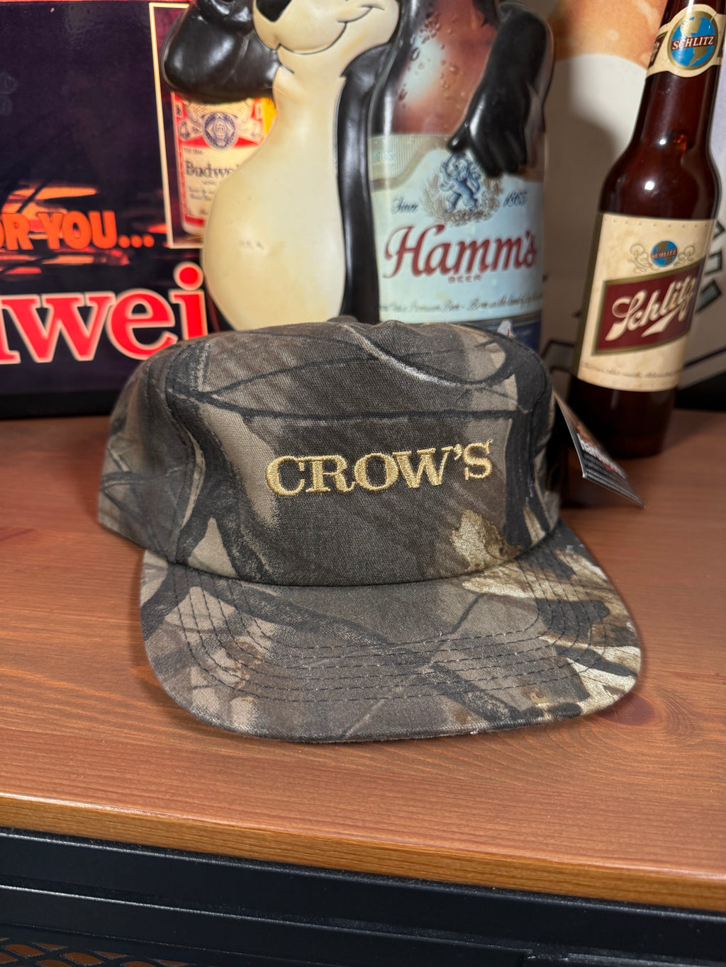 Vintage Crow’s Seed K Products Snapback Camo Hat