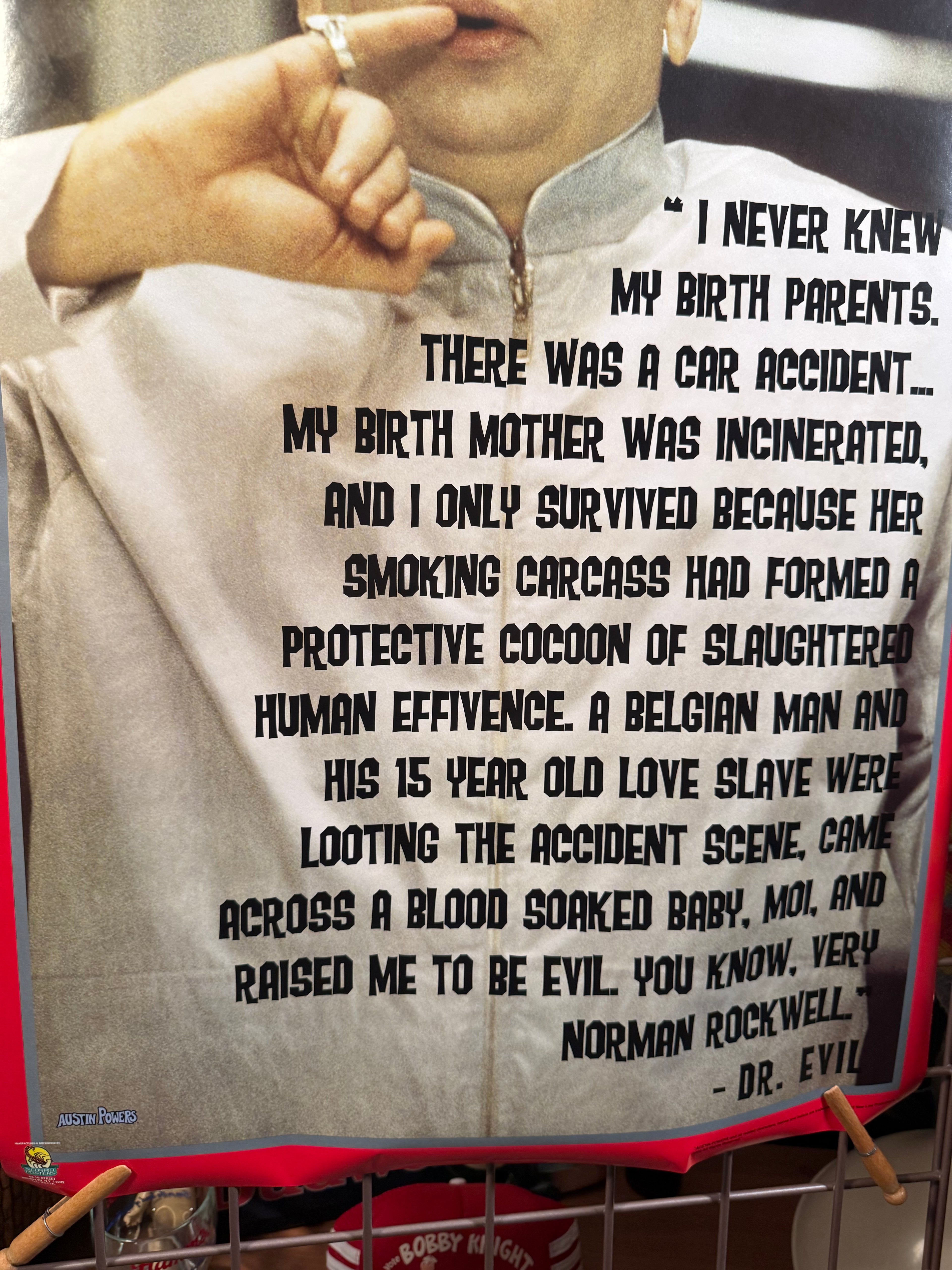 Vintage 2002 Dr Evil Norman Rockwell Quote Poster