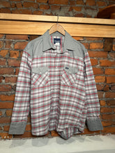 Load image into Gallery viewer, Vintage Wrangler Gray and Red Pearl Snap Shirt (XL)
