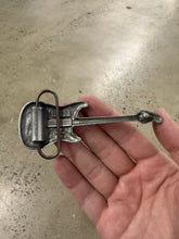 Load image into Gallery viewer, Vintage 2004 Red Guitar Belt Buckle

